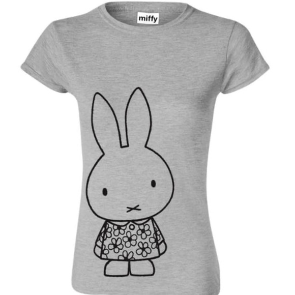 miffy Tops - MIFFY-Imported (NWT) Women's Style Short Sleeve Gray Tee